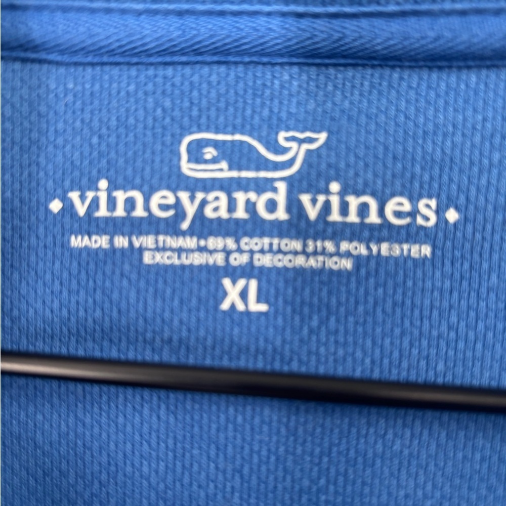 Vineyard Vines Classic Royal Blue 3/4 Zip Pullover Size XL - Picture 2 of 7